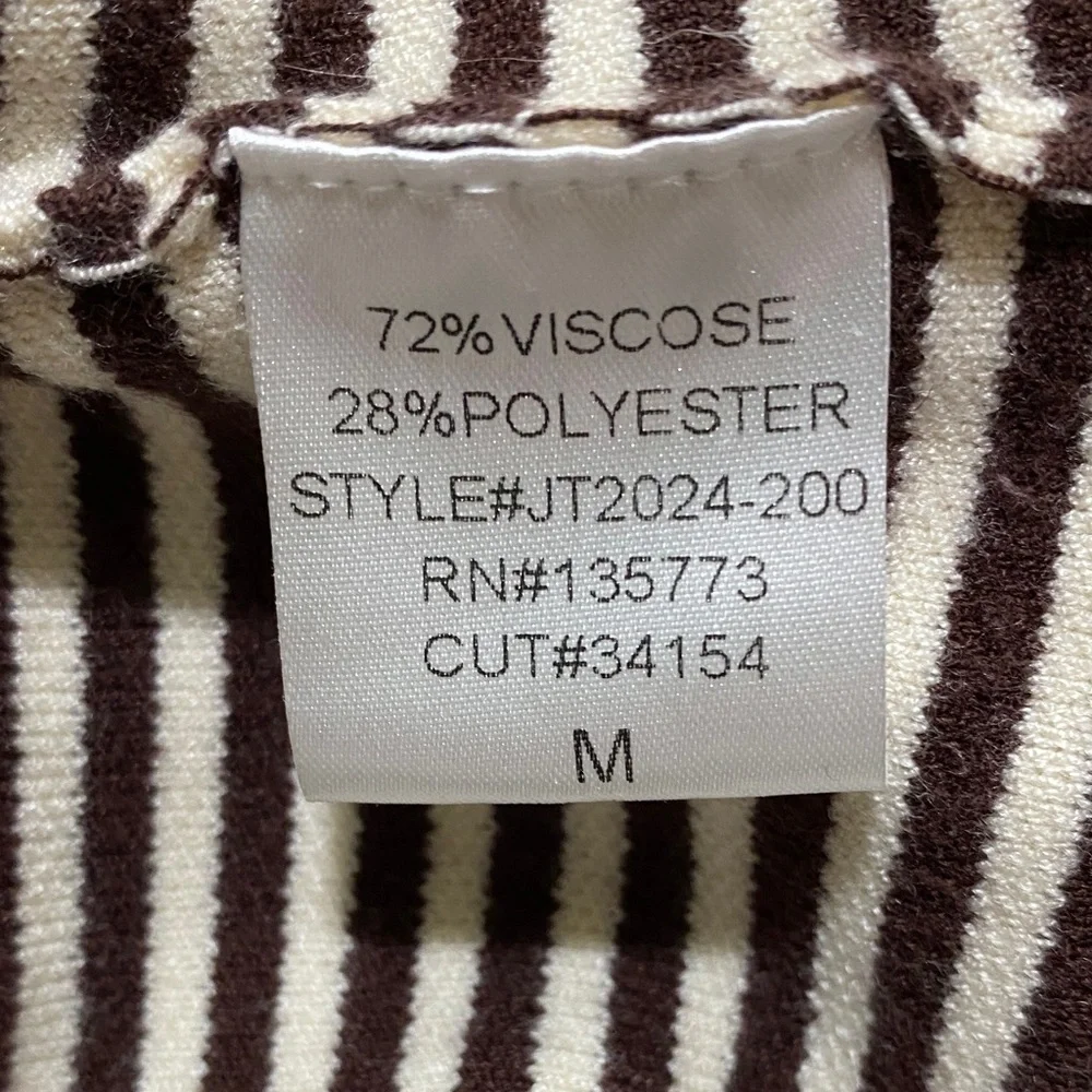 Olivaceous Chocolate and Ivory Striped Cardigan - Picture 4 of 4
